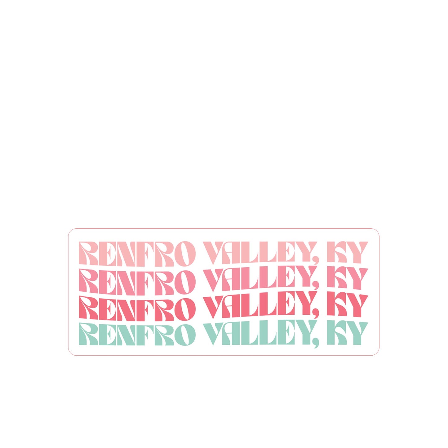 Vinyl Sticker-Retro Wave Renfro Valley Kentucky -3