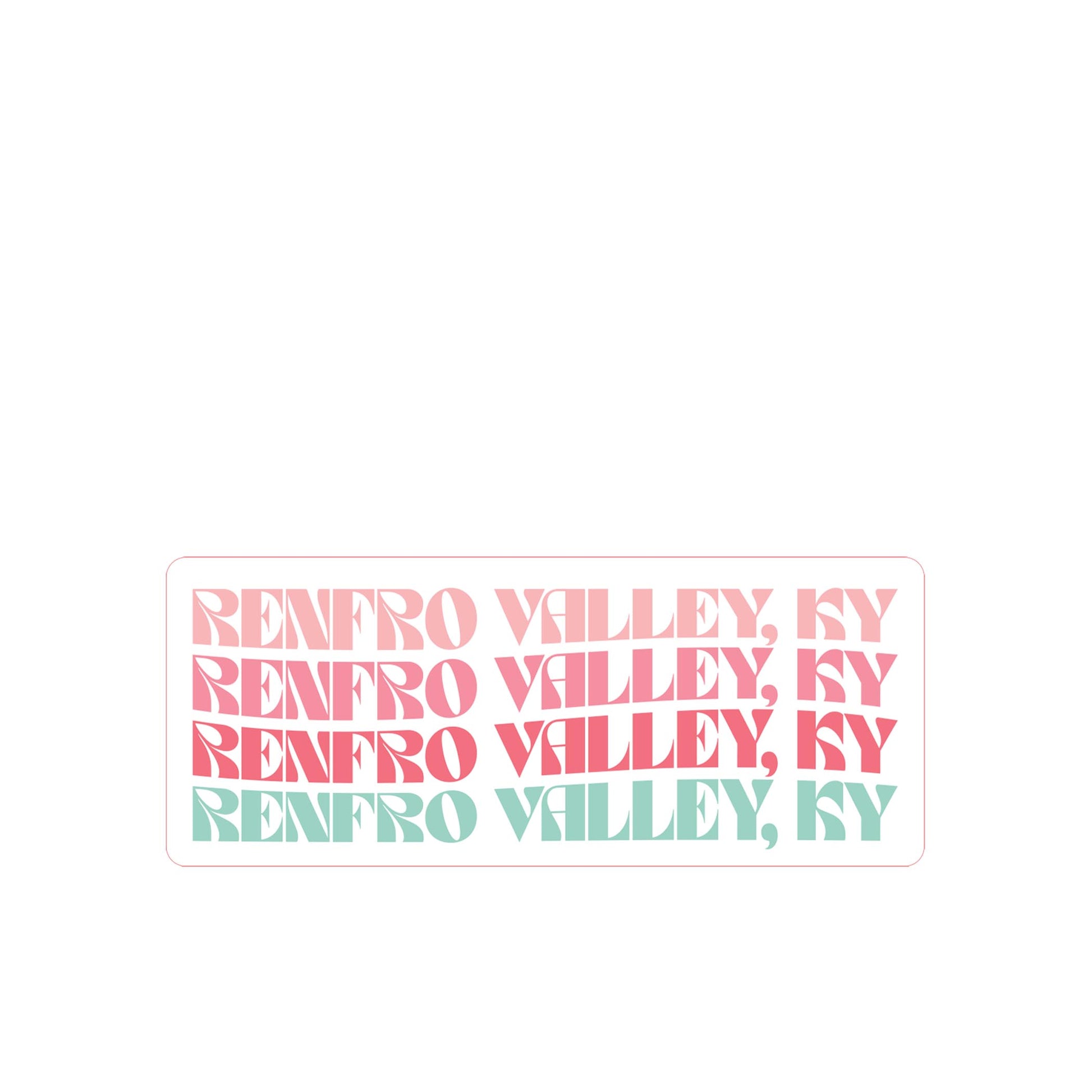 Vinyl Sticker-Retro Wave Renfro Valley Kentucky -3