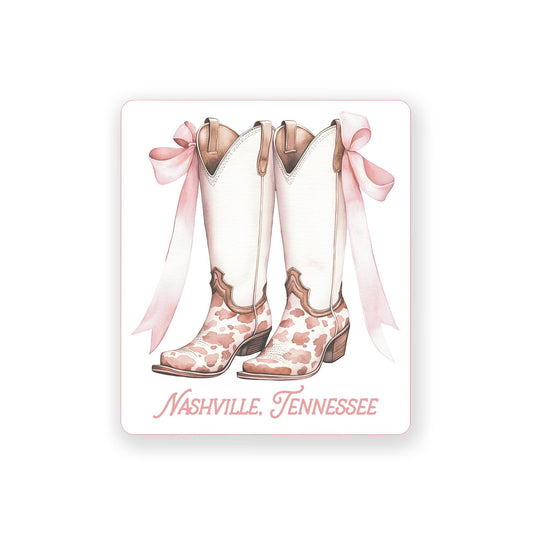 Vinyl Sticker-Love+Local Coquette Cowgirl Boots -0