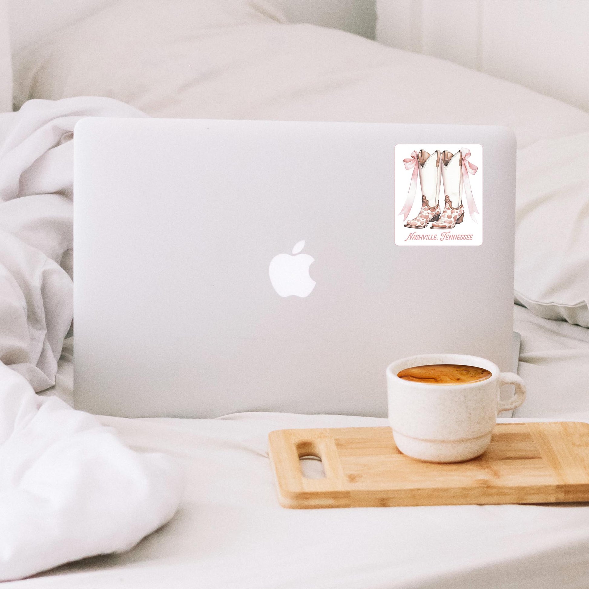 Vinyl Sticker-Love+Local Coquette Cowgirl Boots -1