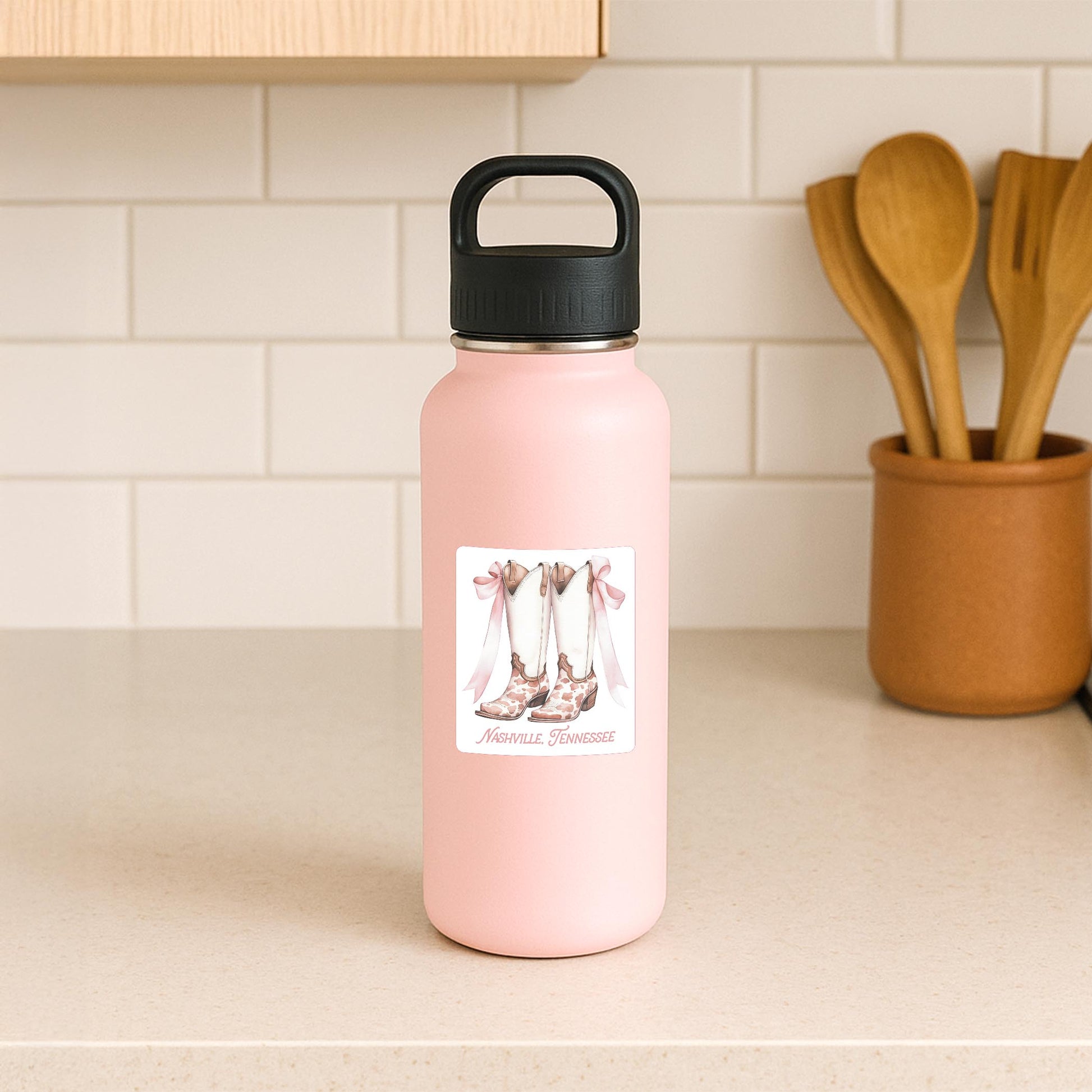 Vinyl Sticker-Love+Local Coquette Cowgirl Boots -3