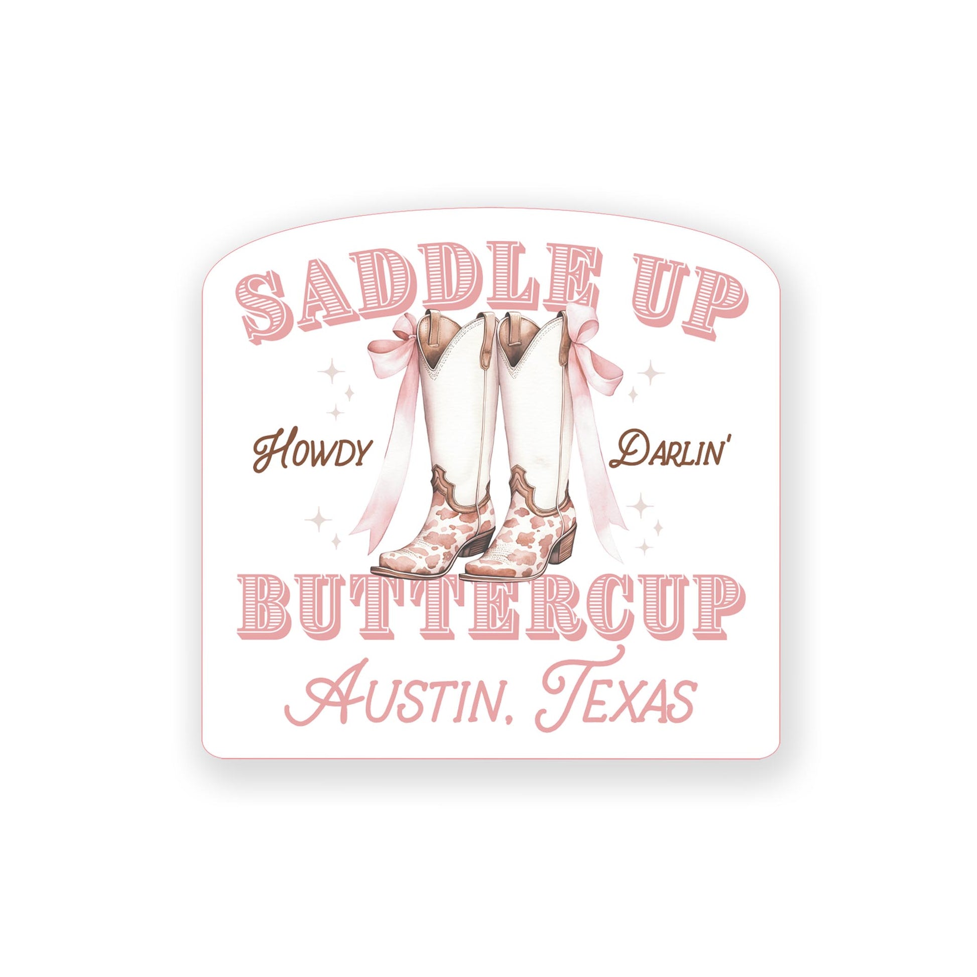 Vinyl Sticker-Love+Local Coquette Cowgirl Saddle Up -0