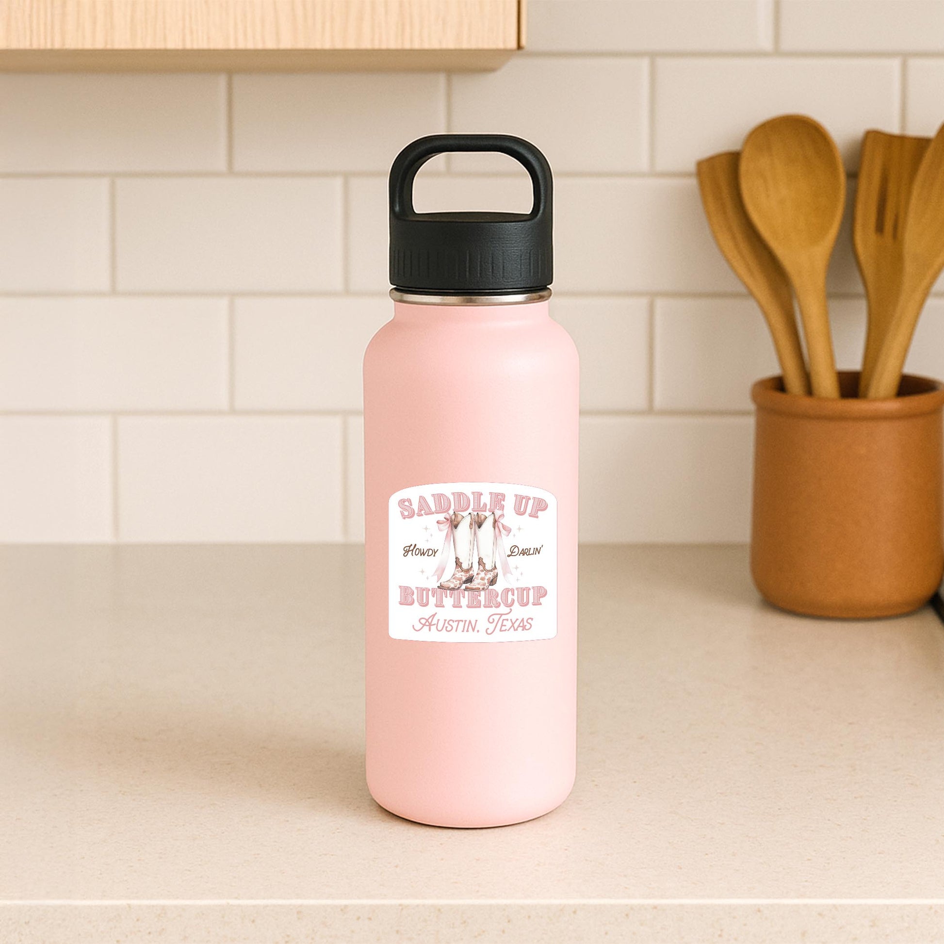 Vinyl Sticker-Love+Local Coquette Cowgirl Saddle Up -3