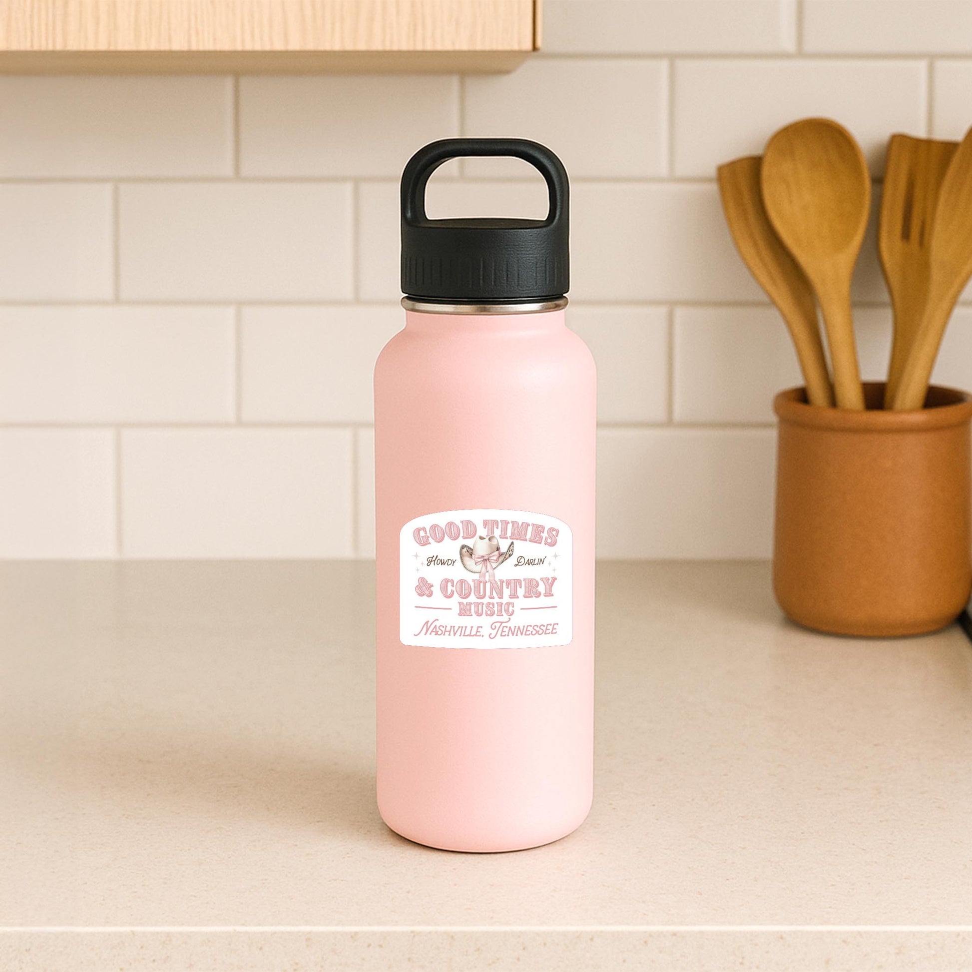 Vinyl Sticker-Love+Local Coquette Cowgirl Good Times -3