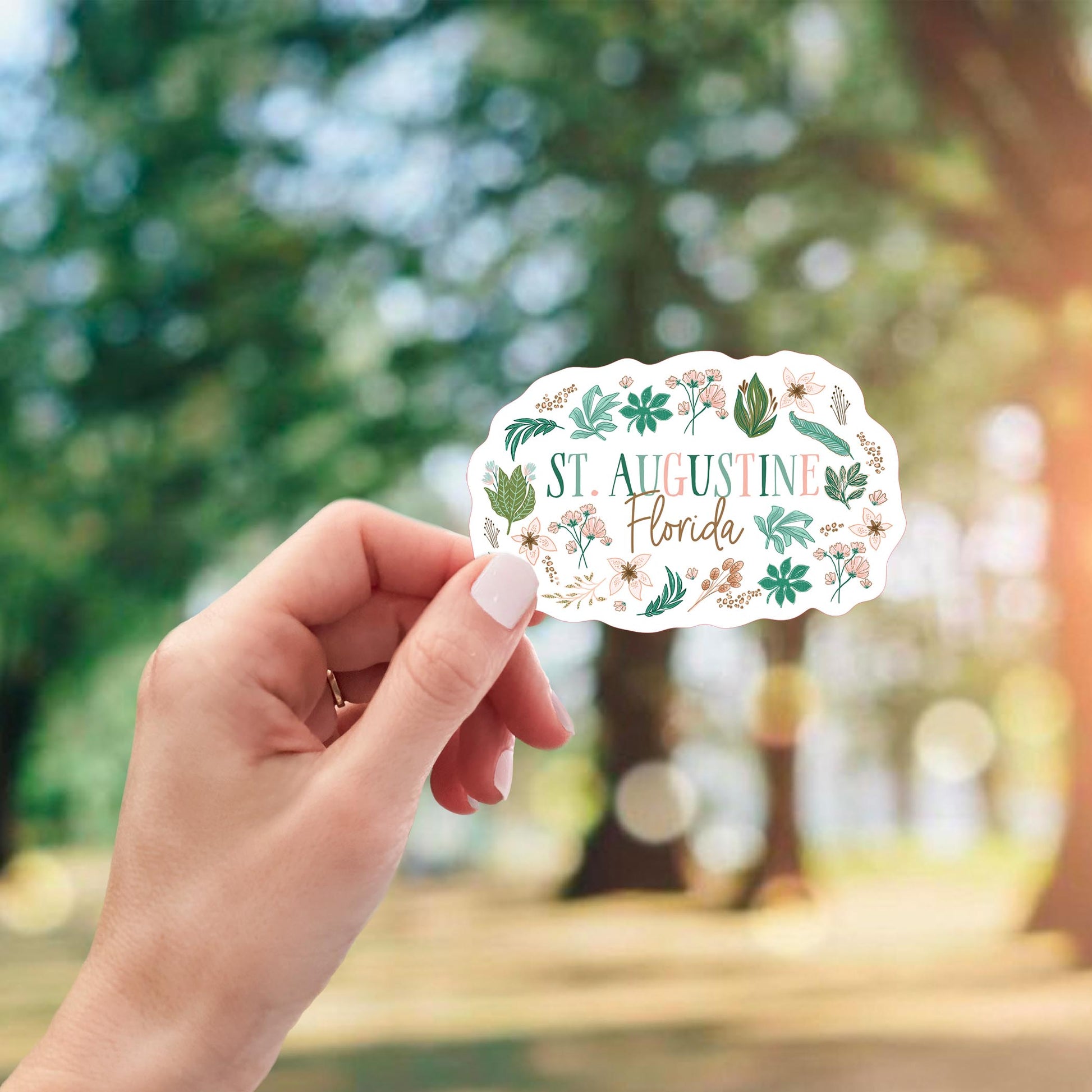 Vinyl Sticker-Love+Local Lush Tropics -2