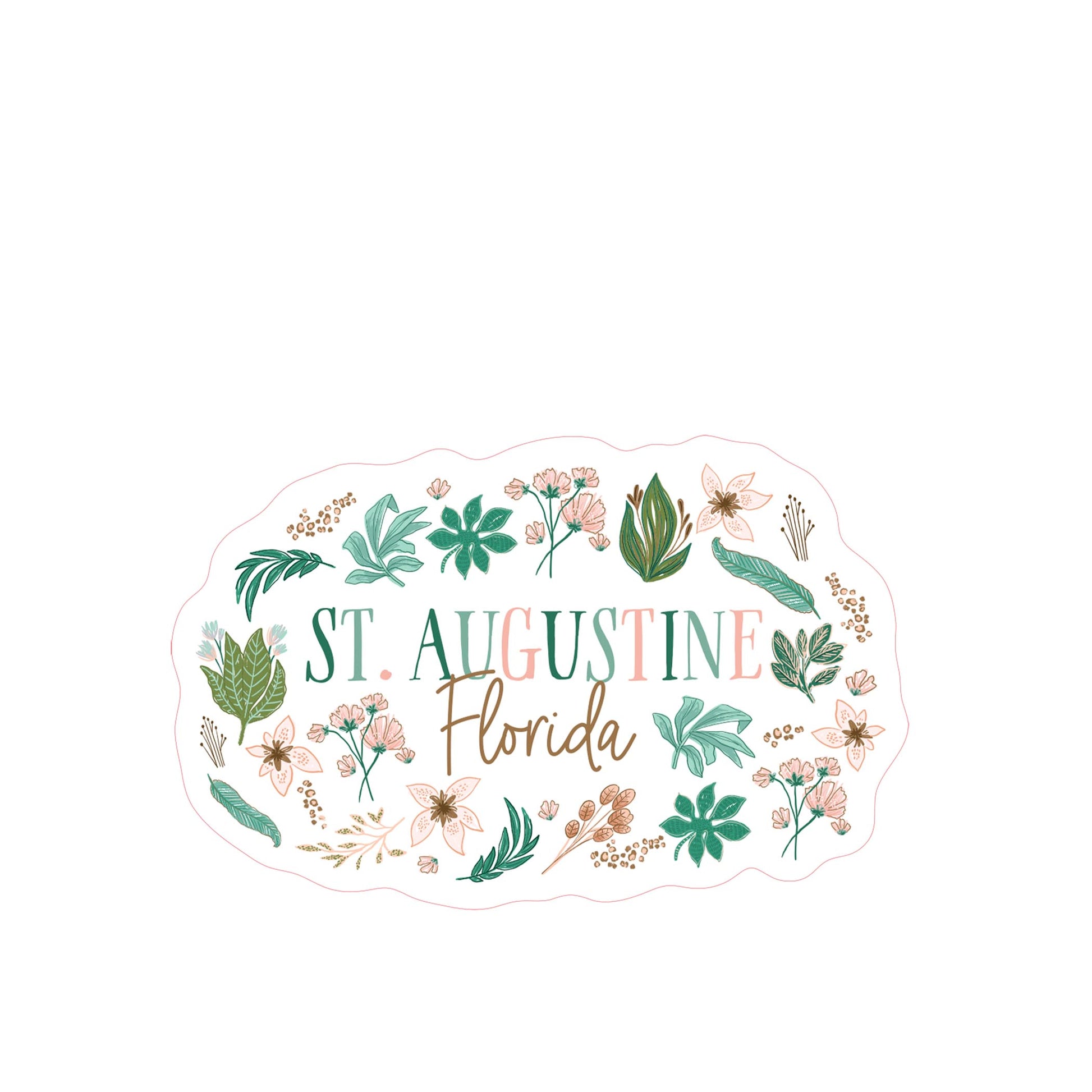 Vinyl Sticker-Love+Local Lush Tropics -3