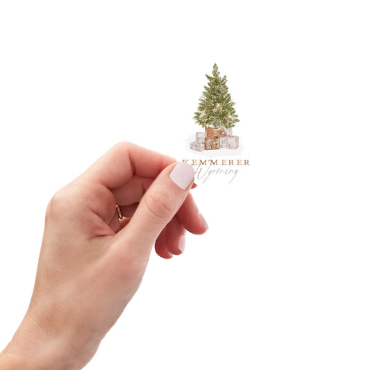 Vinyl Sticker-Cottage Tree Kemmerer Wyoming -0