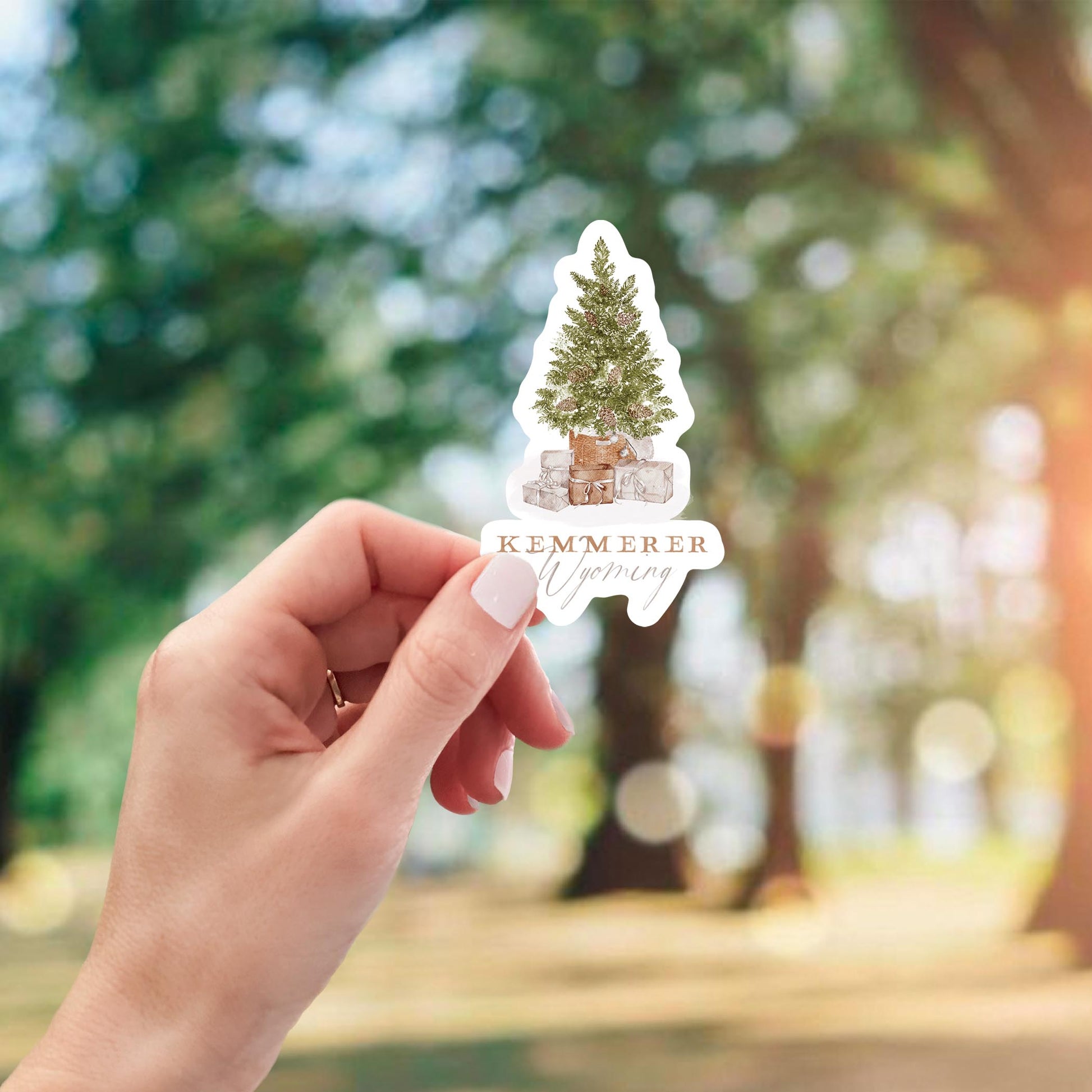 Vinyl Sticker-Cottage Tree Kemmerer Wyoming -2