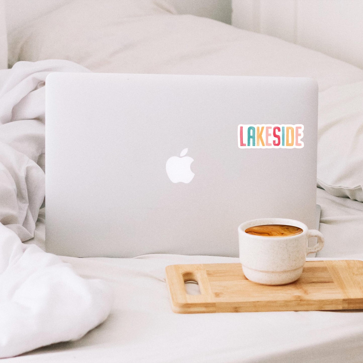 Vinyl Sticker-Watercolor City Lakeside -1