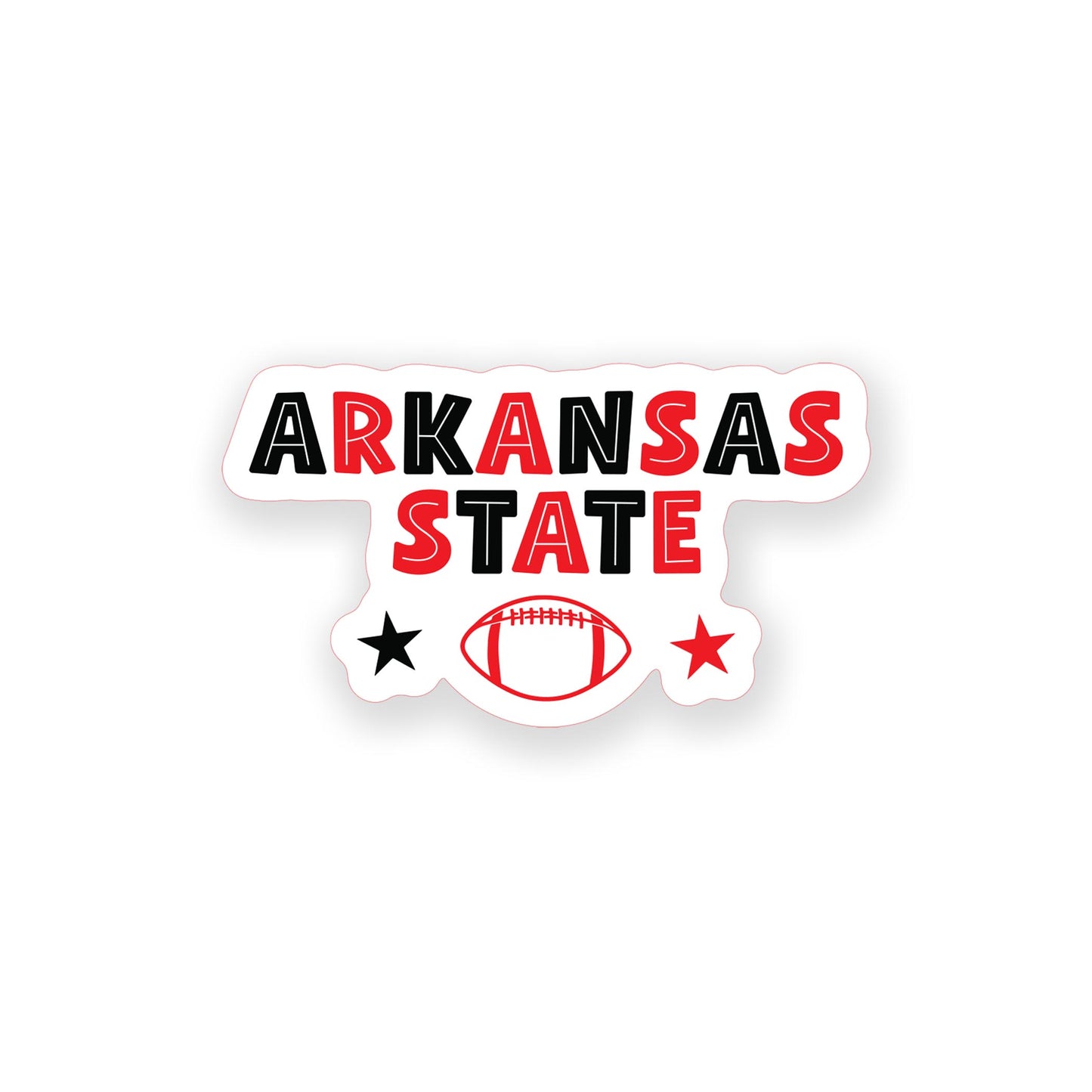Vinyl Sticker-Gameday Stars ArkansasState -0