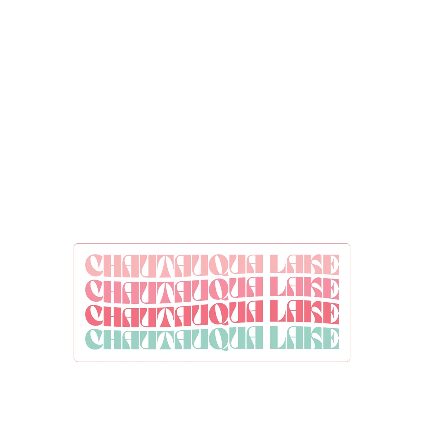 Vinyl Sticker-Retro Wave Chautauqua Lake -3
