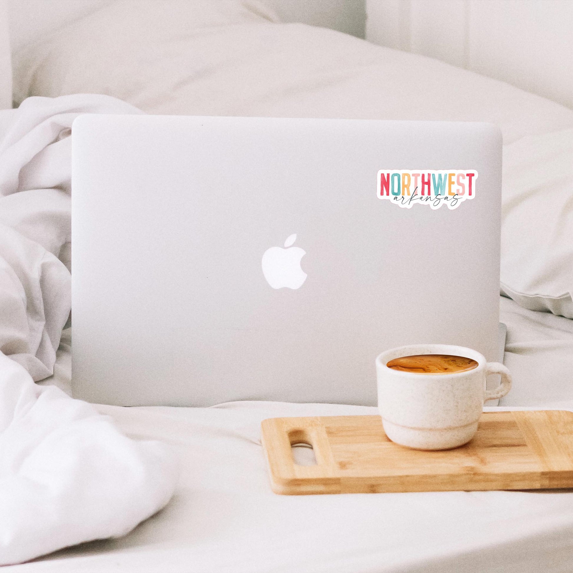 Vinyl Sticker-Watercolor City Northwest Arkansas -1