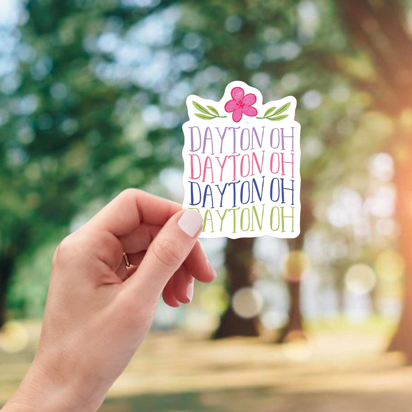 Vinyl Sticker-Flower Wave Dayton Ohio -2