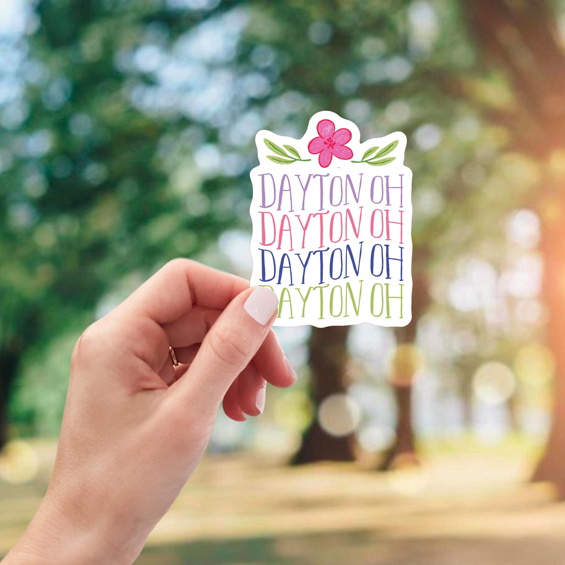 Vinyl Sticker-Flower Wave Dayton Ohio -2