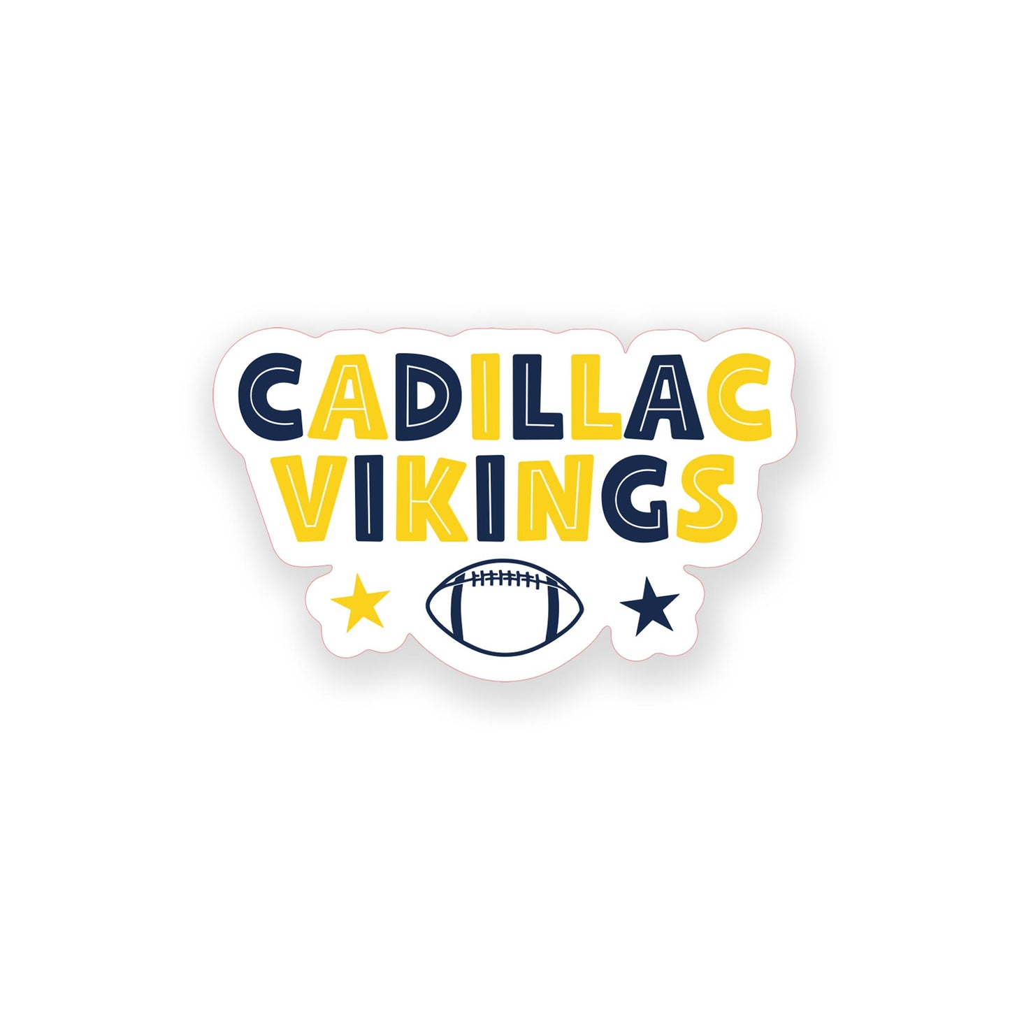 Vinyl Sticker-Game Day Stars Cadillac Michigan -0