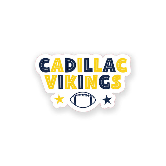Vinyl Sticker-Game Day Stars Cadillac Michigan -0