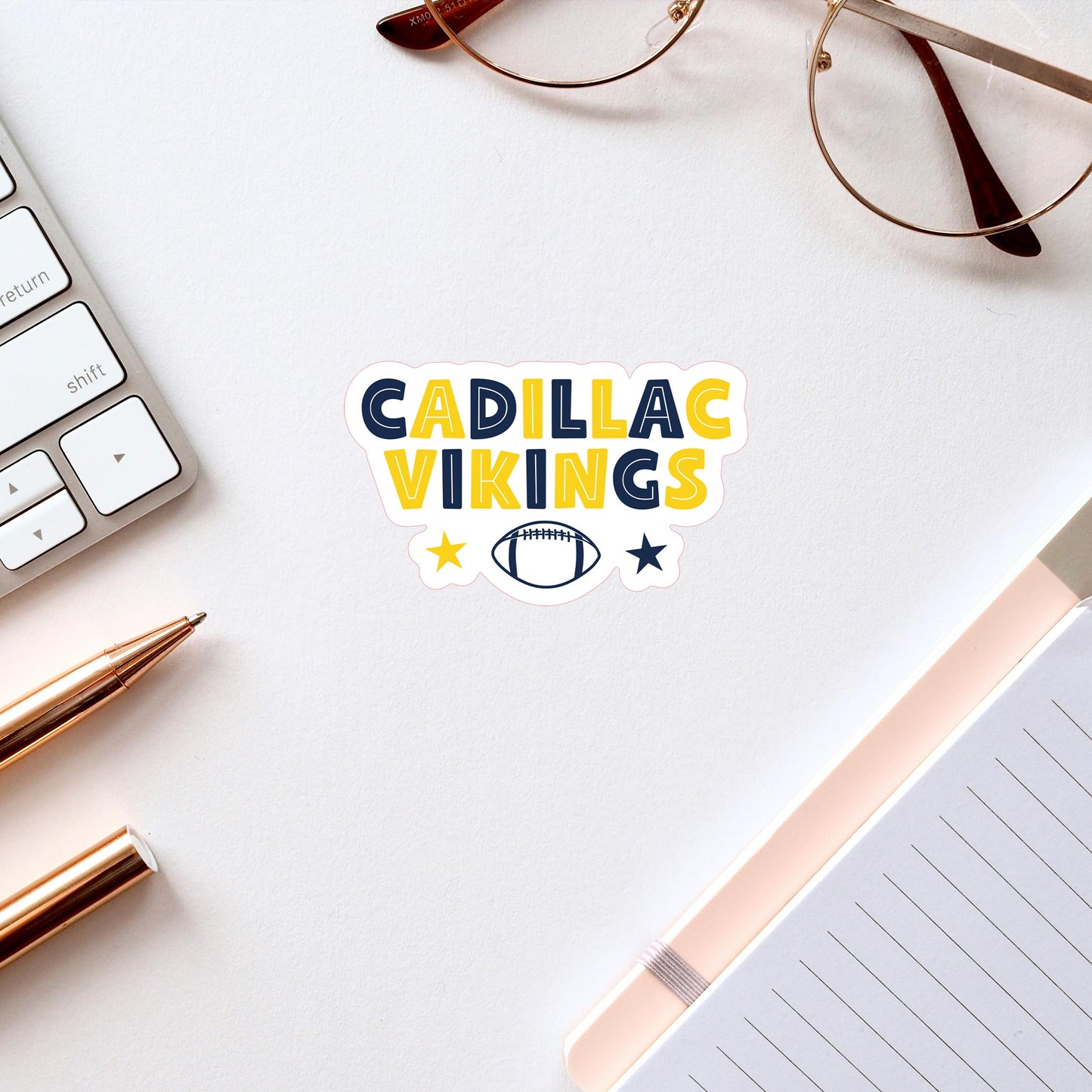 Vinyl Sticker-Game Day Stars Cadillac Michigan -2