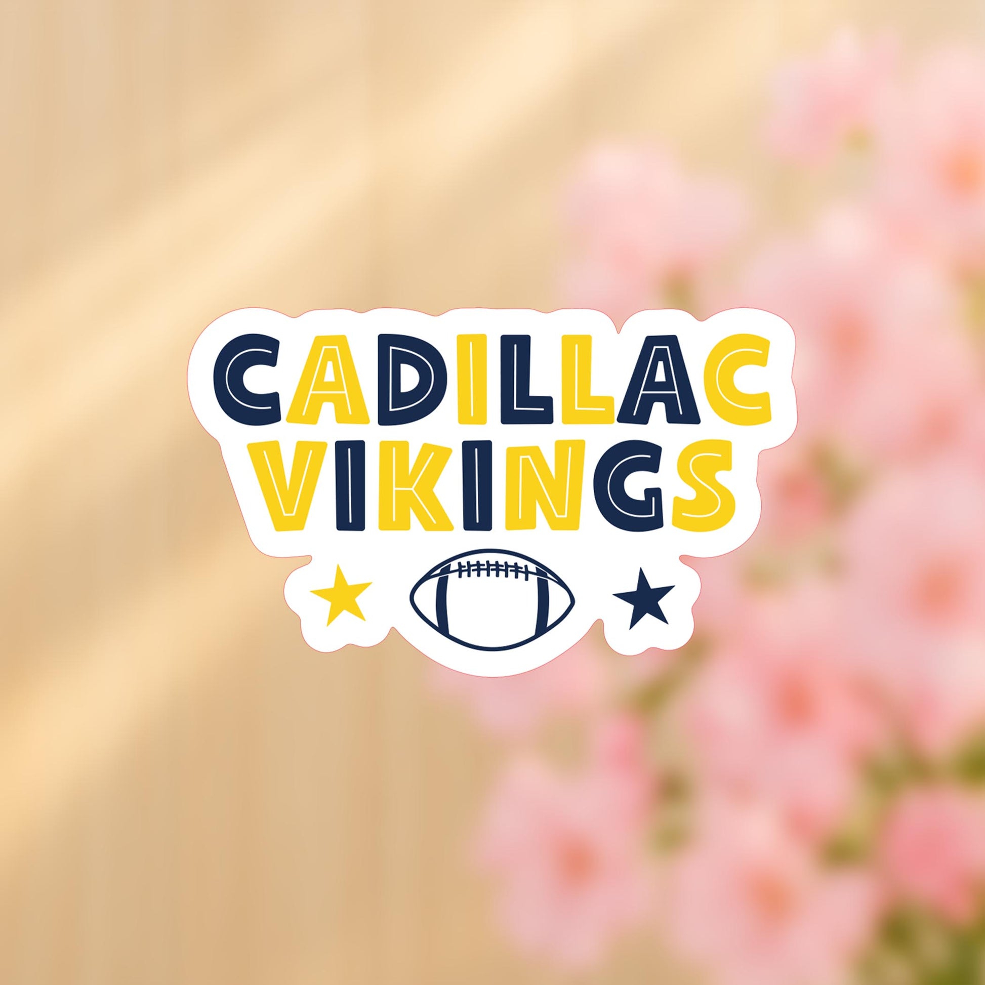 Vinyl Sticker-Game Day Stars Cadillac Michigan -4