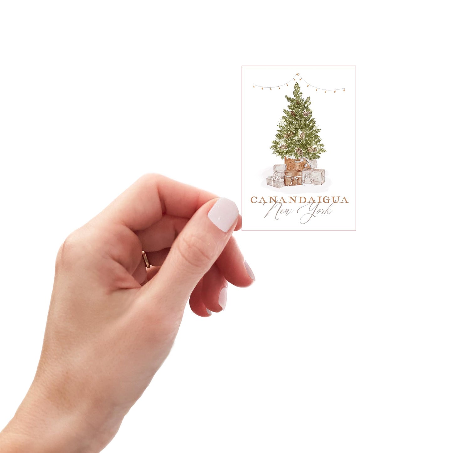 Vinyl Sticker-Cottage Tree Canandaigua New York -0