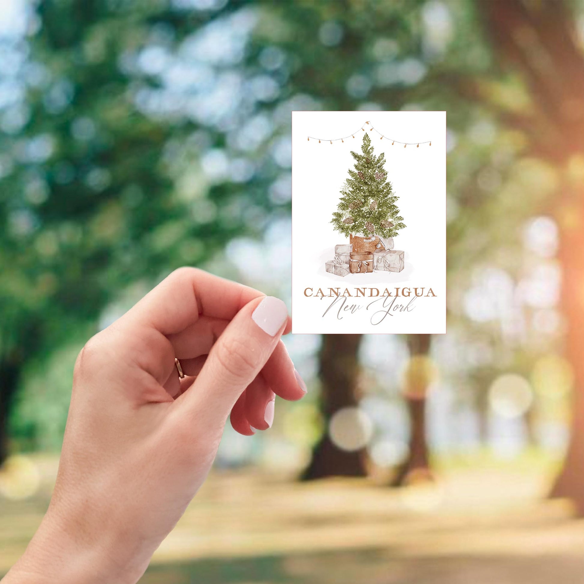 Vinyl Sticker-Cottage Tree Canandaigua New York -2