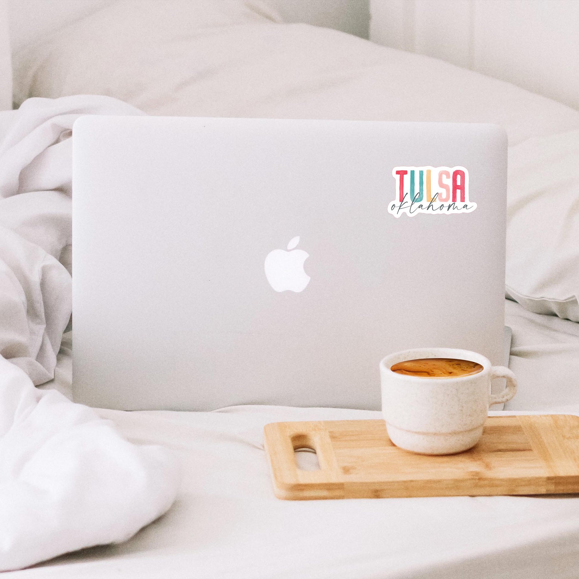 Vinyl Sticker-Watercolor City Tulsa Oklahoma -1