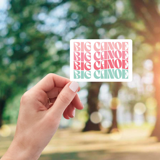 Vinyl Sticker-Retro Wave Big Canoe Georgia -0