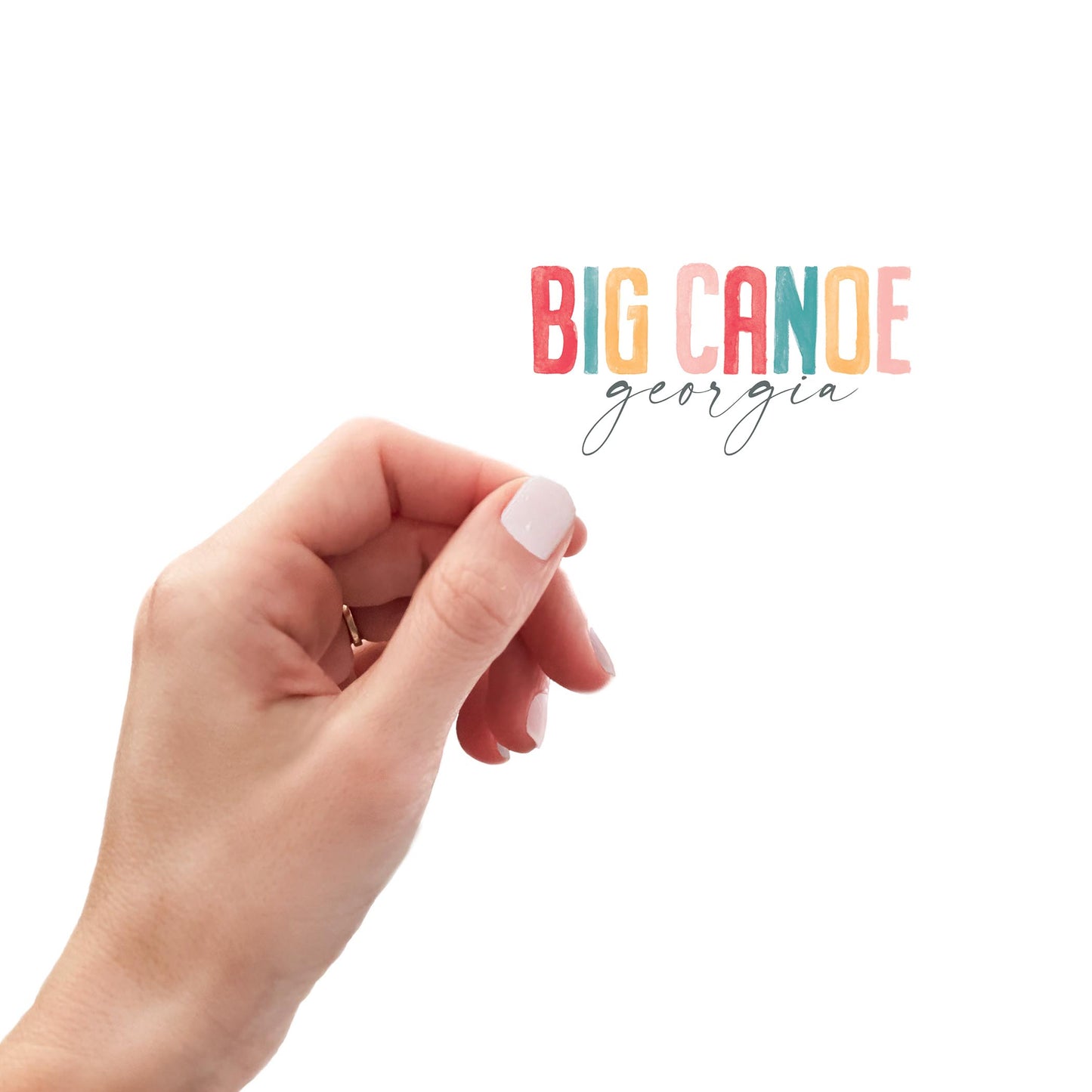 Vinyl Sticker-Watercolor City Big Canoe Georgia -2