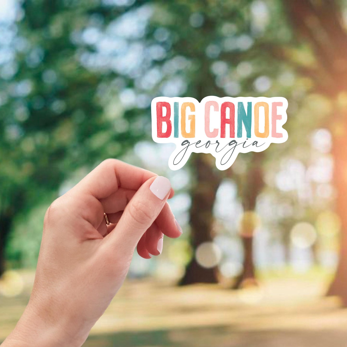 Vinyl Sticker-Watercolor City Big Canoe Georgia -1