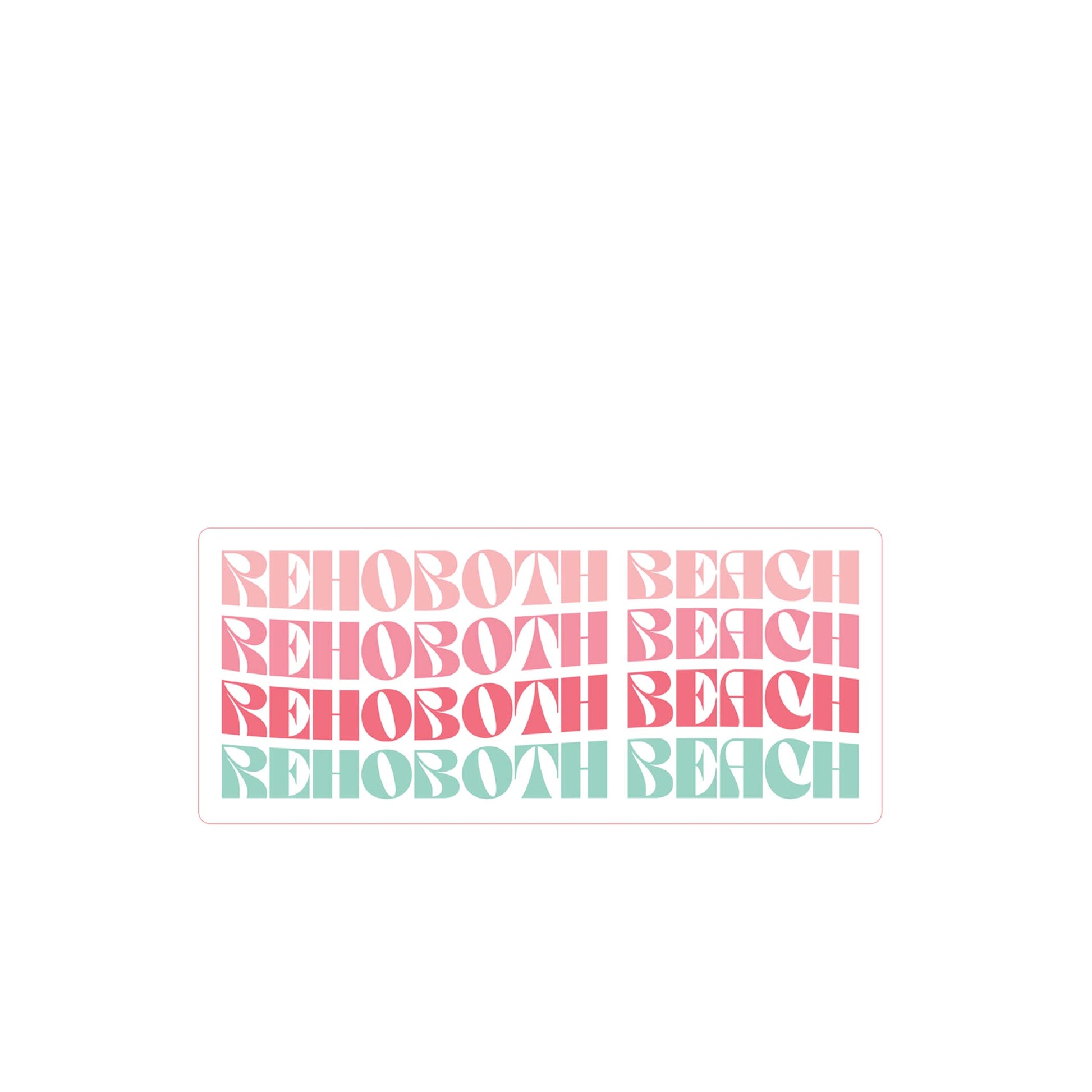 Vinyl Sticker-Retro Wave Rehoboth Beach -3