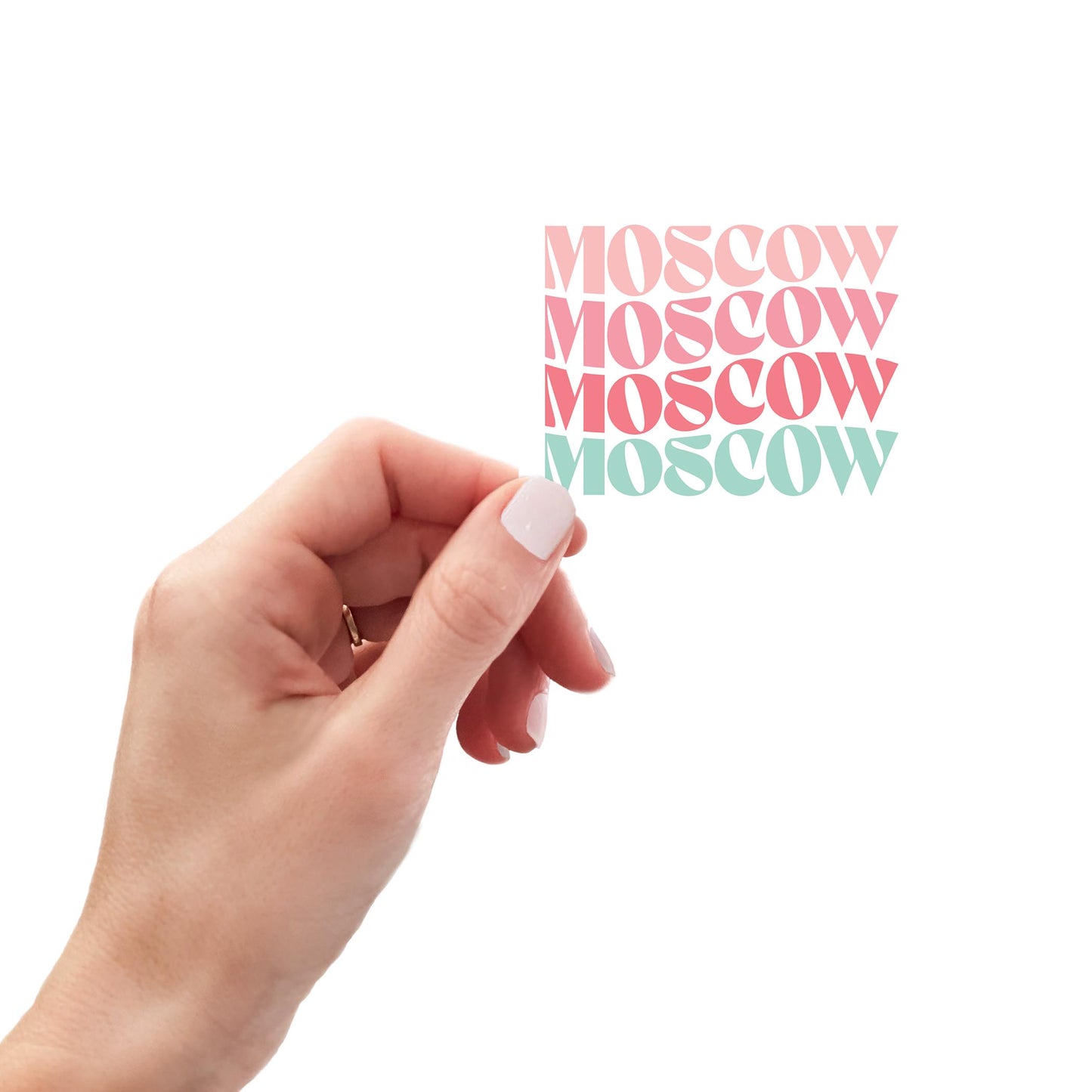 Vinyl Sticker-Retro Wave Moscow Idaho