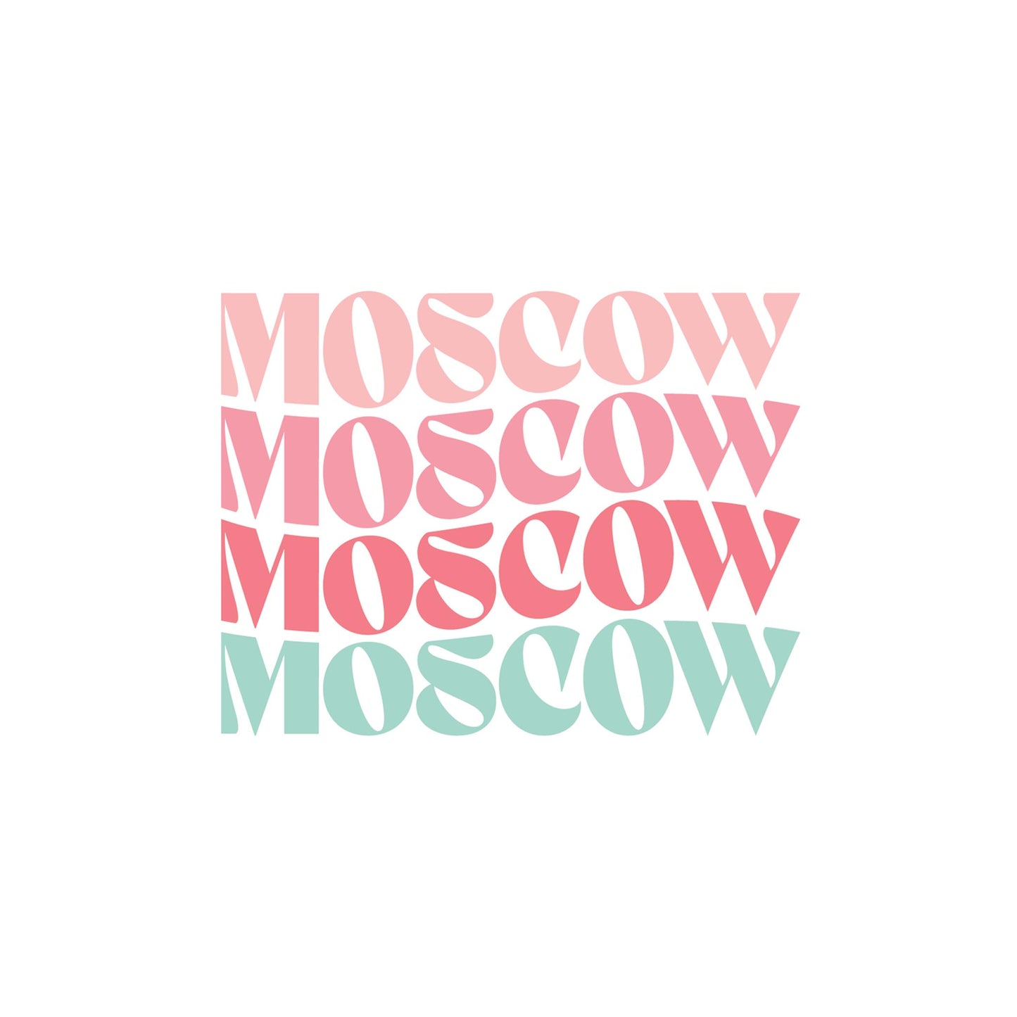 Vinyl Sticker-Retro Wave Moscow Idaho