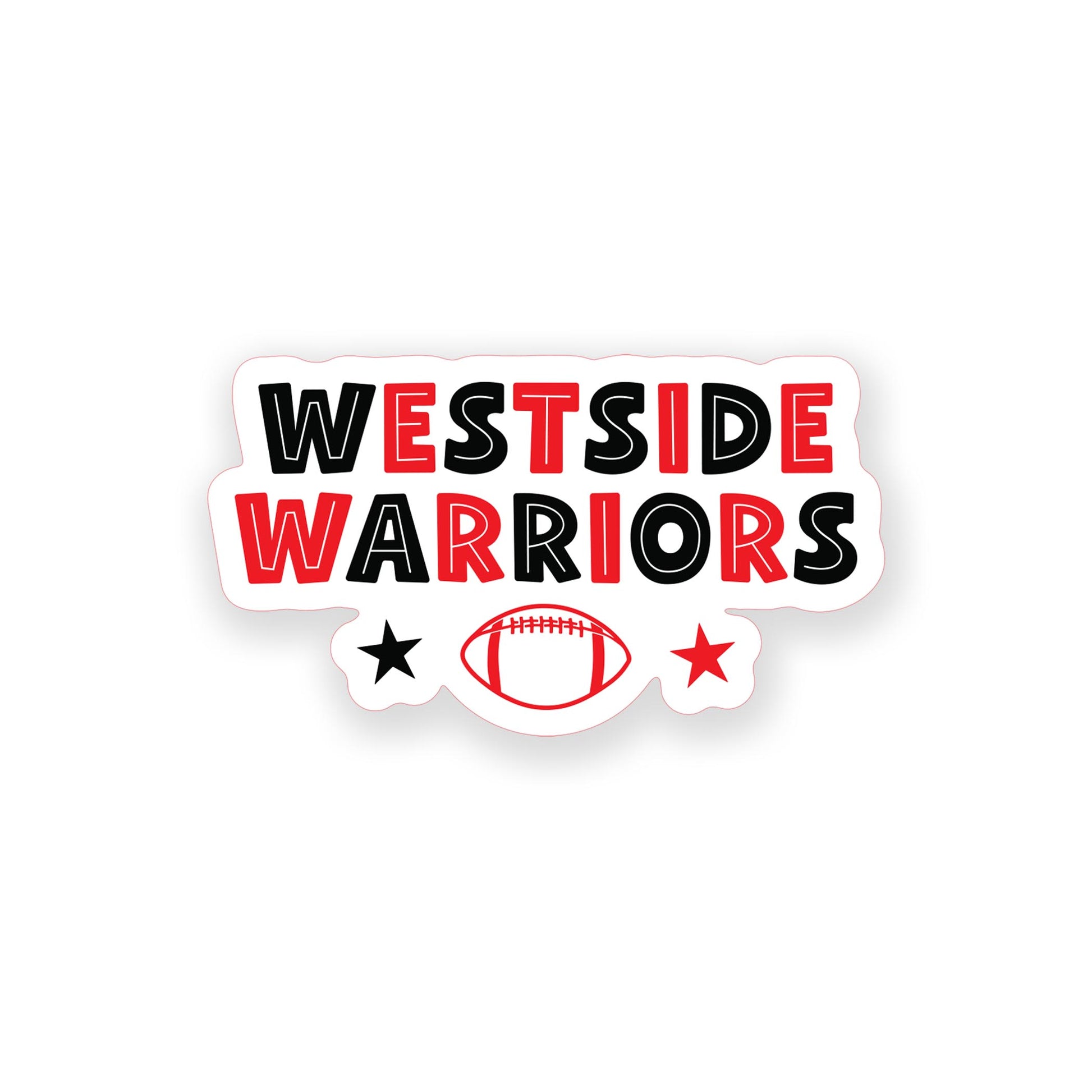 Vinyl Sticker-Gameday Stars WestsideWarriors -0