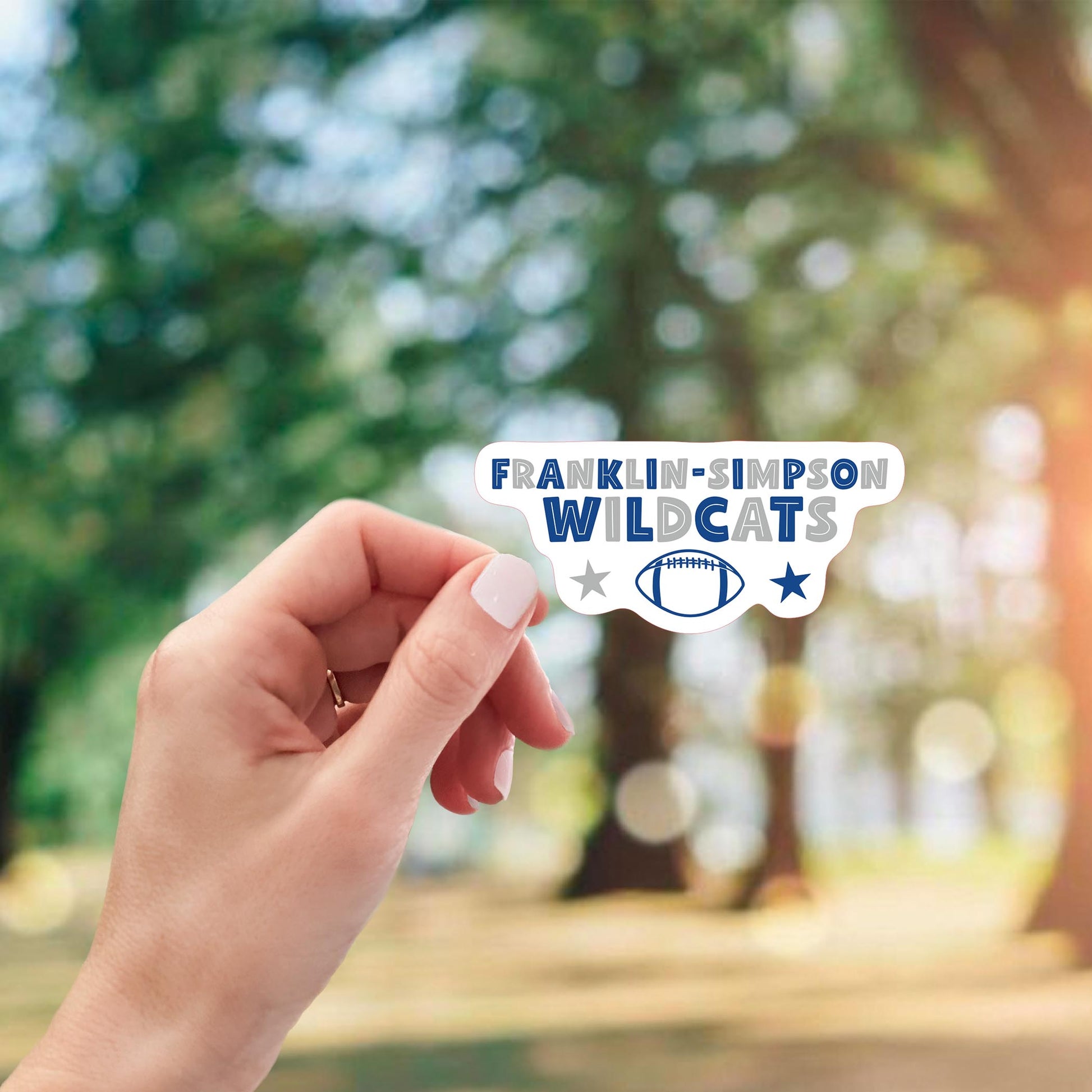 Vinyl Sticker-Game Day Stars Franklin-Simpson Wildcats -2