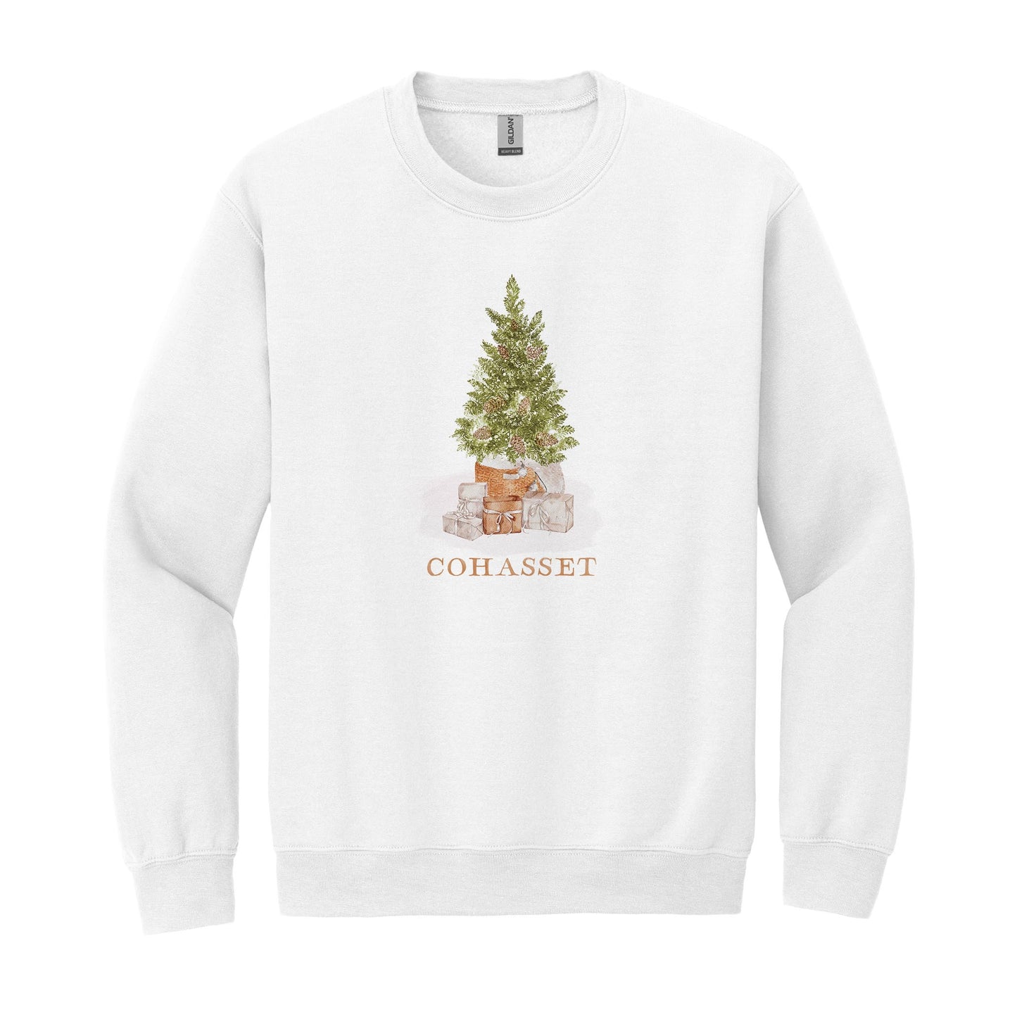 Gildan Sweatshirt White-Cottage Tree Cohasset
