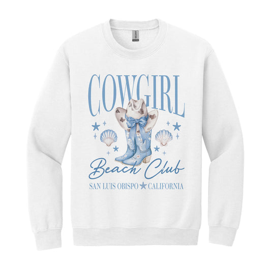 Gildan Sweatshirt White-Love+Local Coastal Cowgirl -0