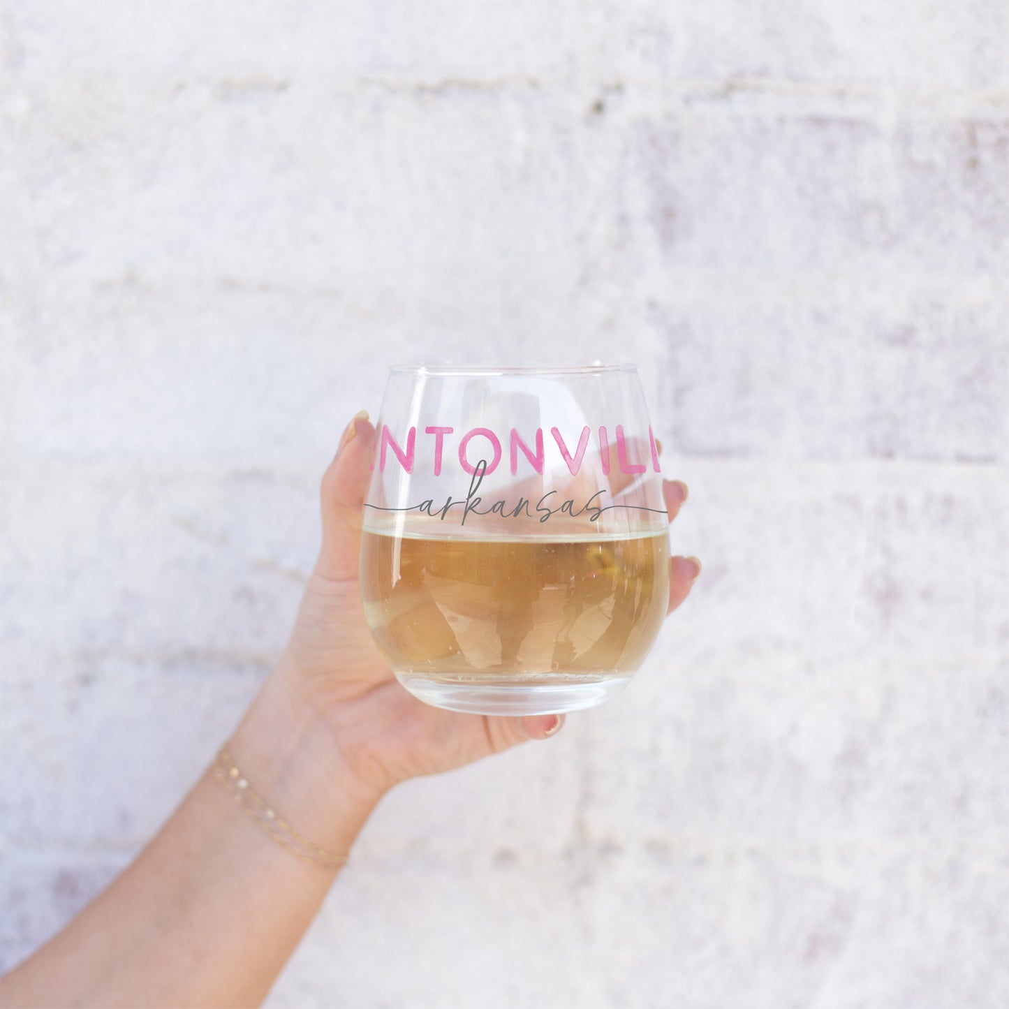 15oz Stemless Wine Glass-Love+Local Fantasy Garden