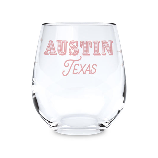 15oz Stemless Wine Glass-Love+Local Coquette Cowgirl -0