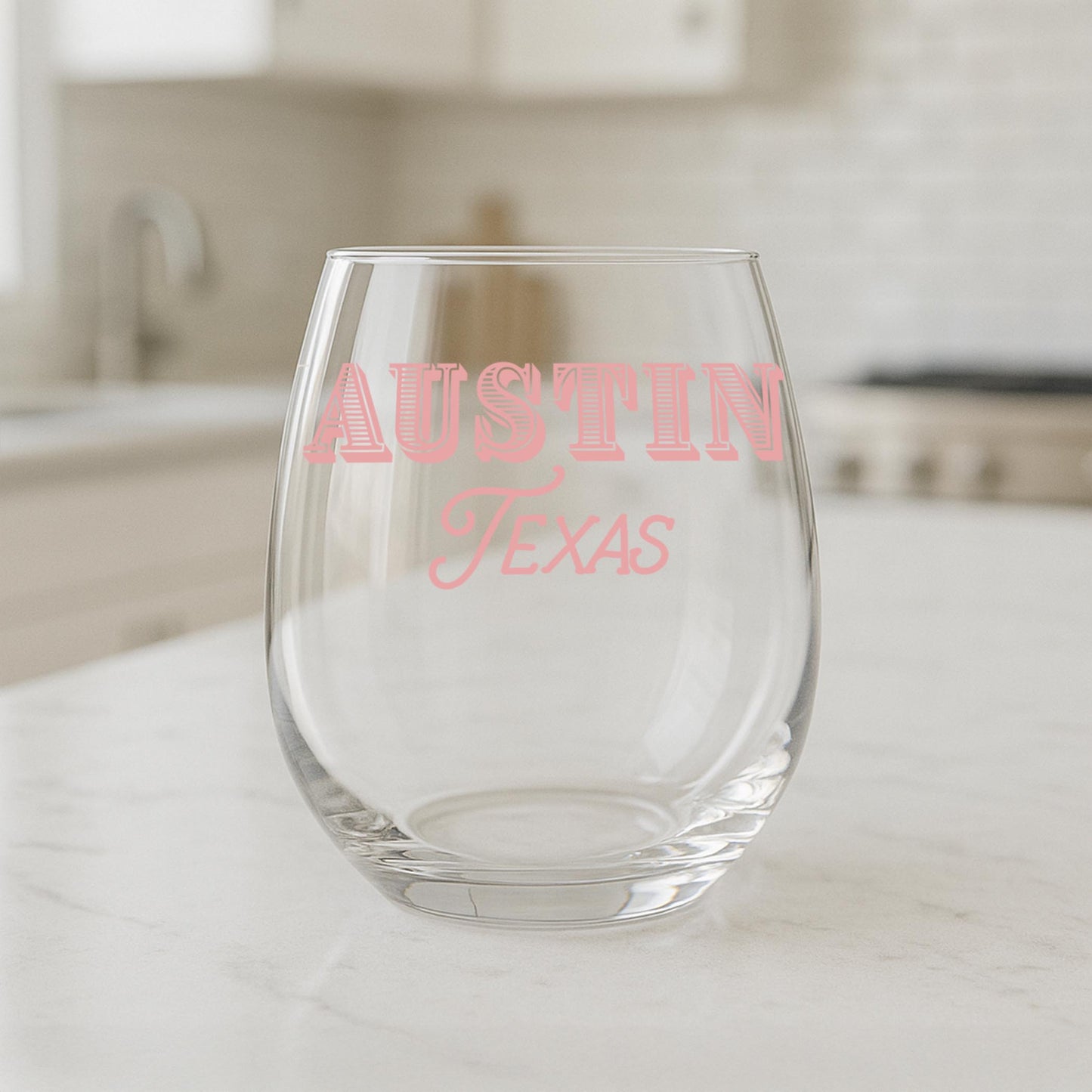 15oz Stemless Wine Glass-Love+Local Coquette Cowgirl -1