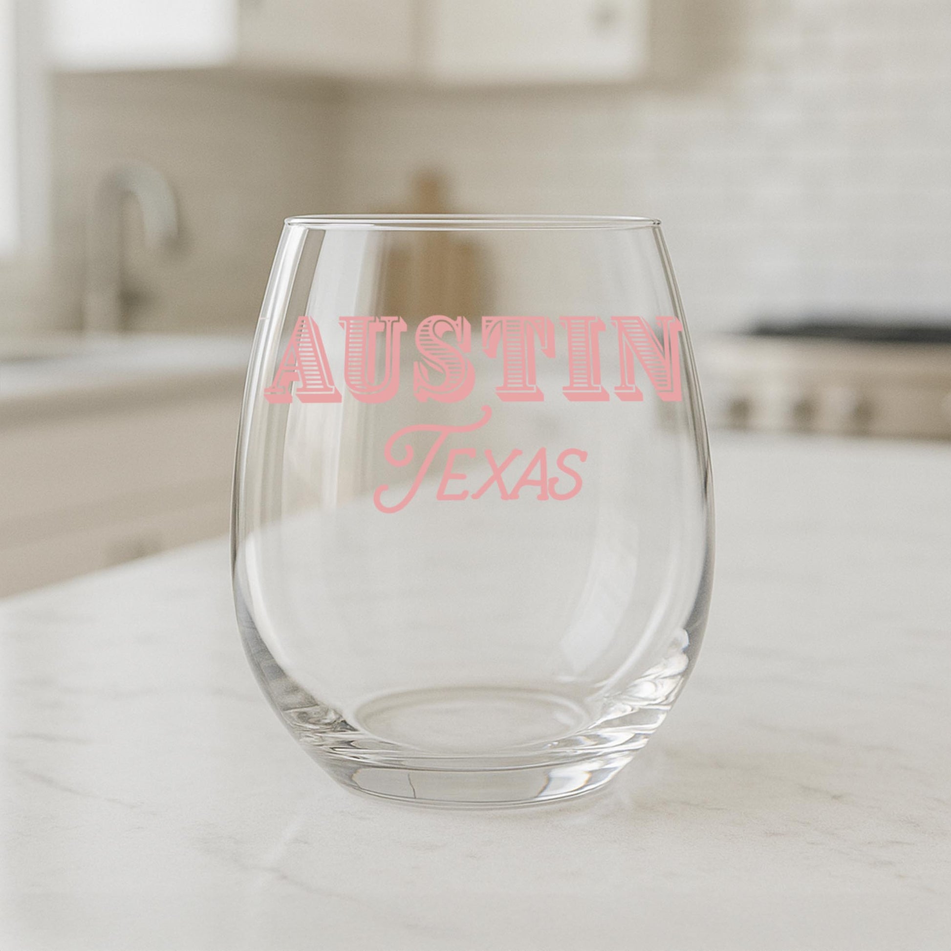 15oz Stemless Wine Glass-Love+Local Coquette Cowgirl -1