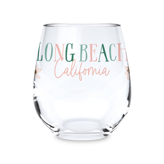 15oz Stemless Wine Glass-Love+Local Lush Tropics -0
