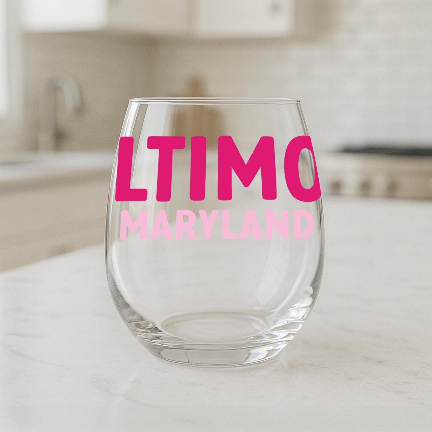 15oz Stemless Wine Glass-Love+Local Bonita Bows -1