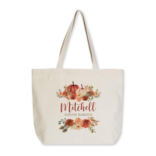 Tote Bag Natural Canvas-Fall & Harvest Mitchell South Dakota