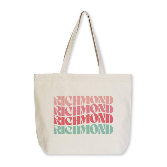 Tote Bag Natural Canvas-Retro Wave Richmond Virginia