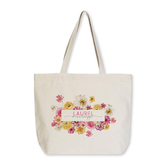Tote Bag Natural Canvas-Love+Local Fantasy Garden -0
