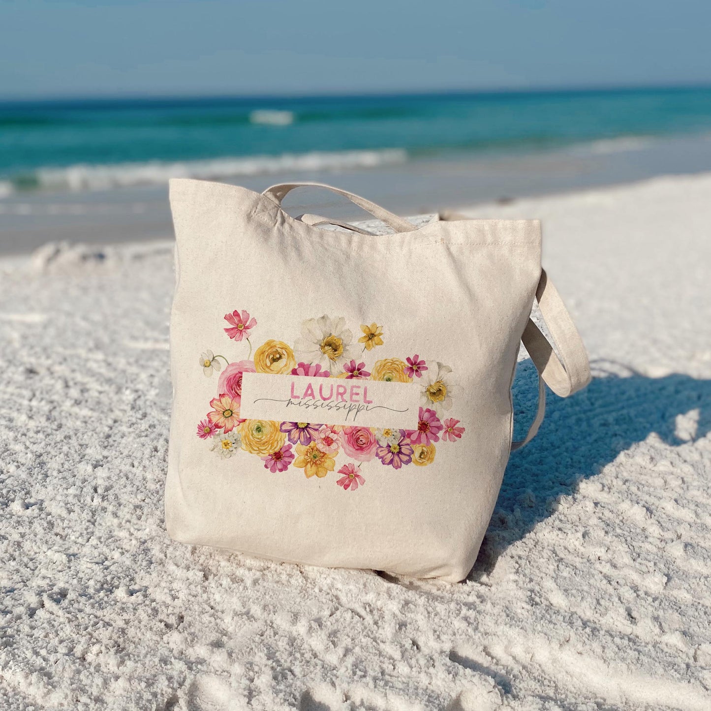 Tote Bag Natural Canvas-Love+Local Fantasy Garden -3