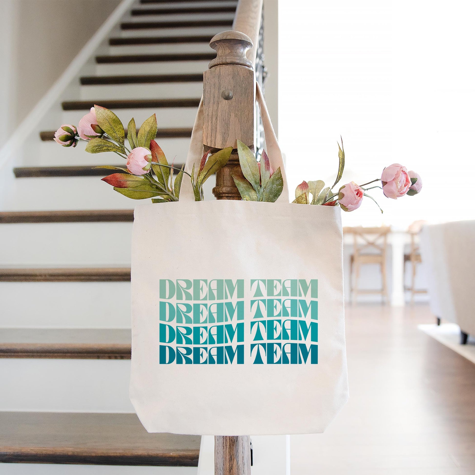 Tote Bag Natural Canvas-Retro Wave Dream Team -1