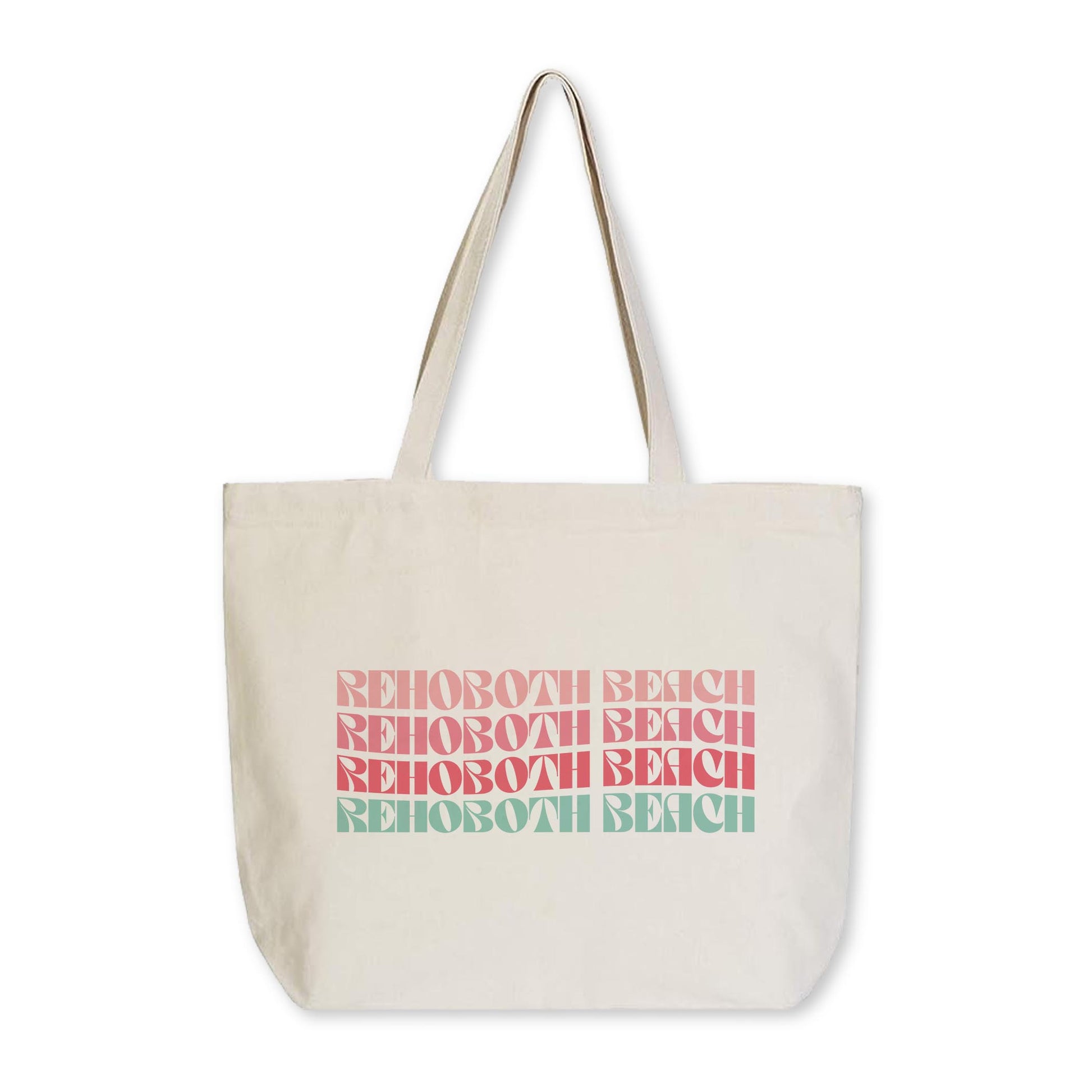 Tote Bag Natural Canvas-Retro Wave Rehoboth Beach -0