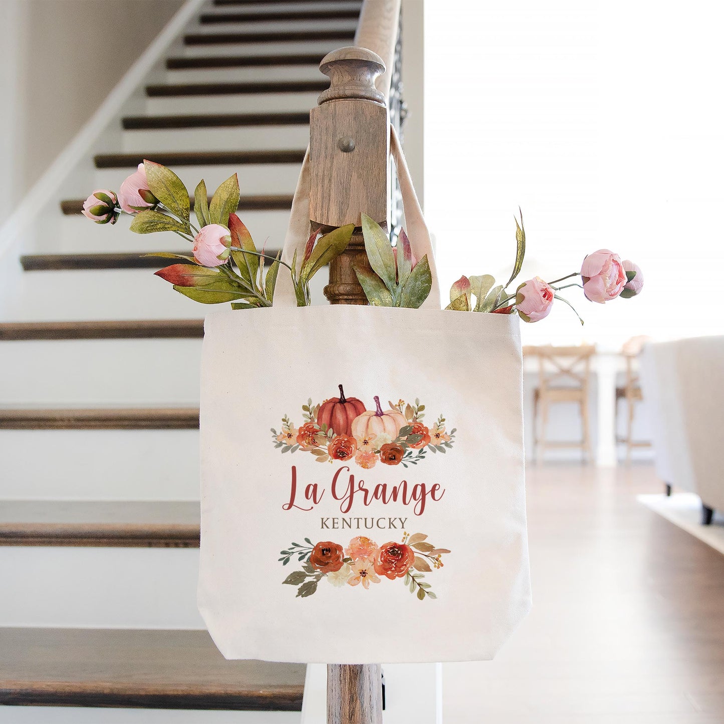 Tote Bag Natural Canvas-Fall & Harvest La Grange Kentucky