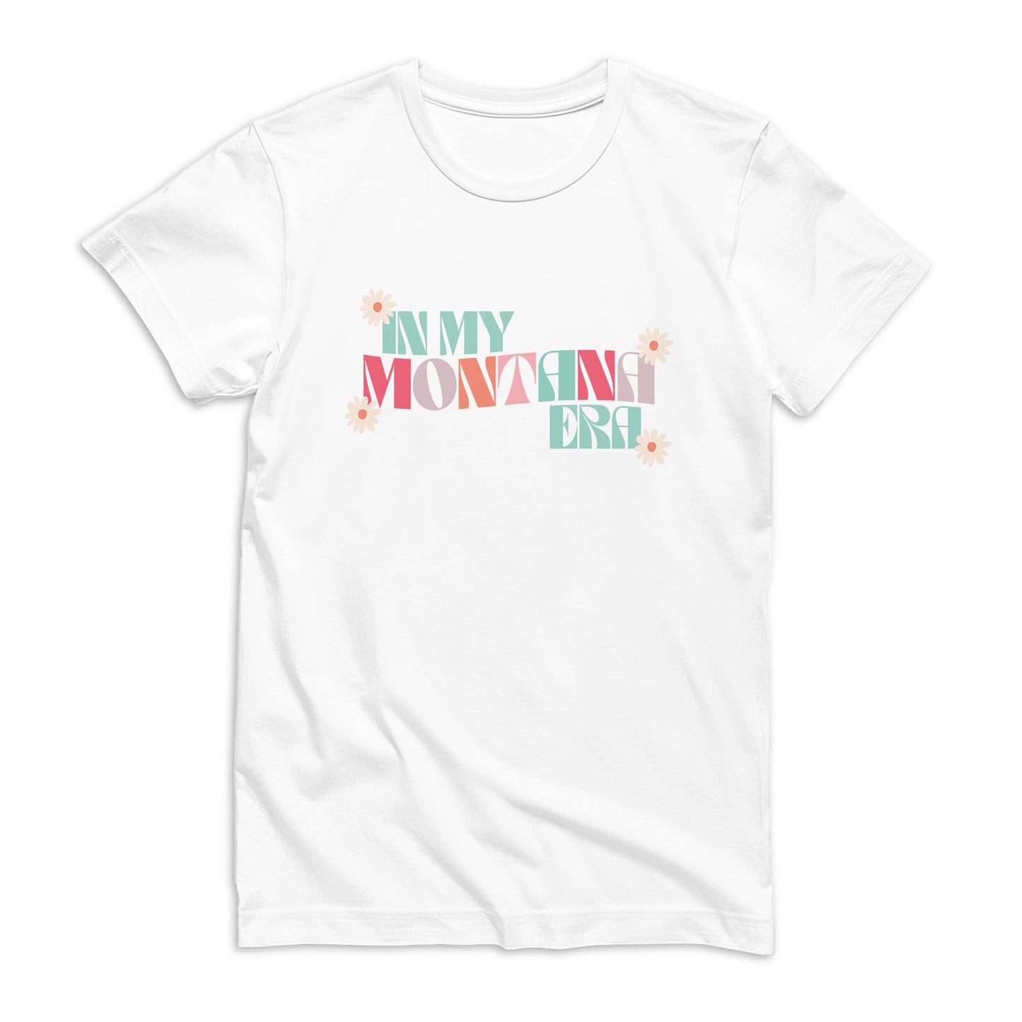 Bella Canvas T-Shirt White-Retro Era Montana -0