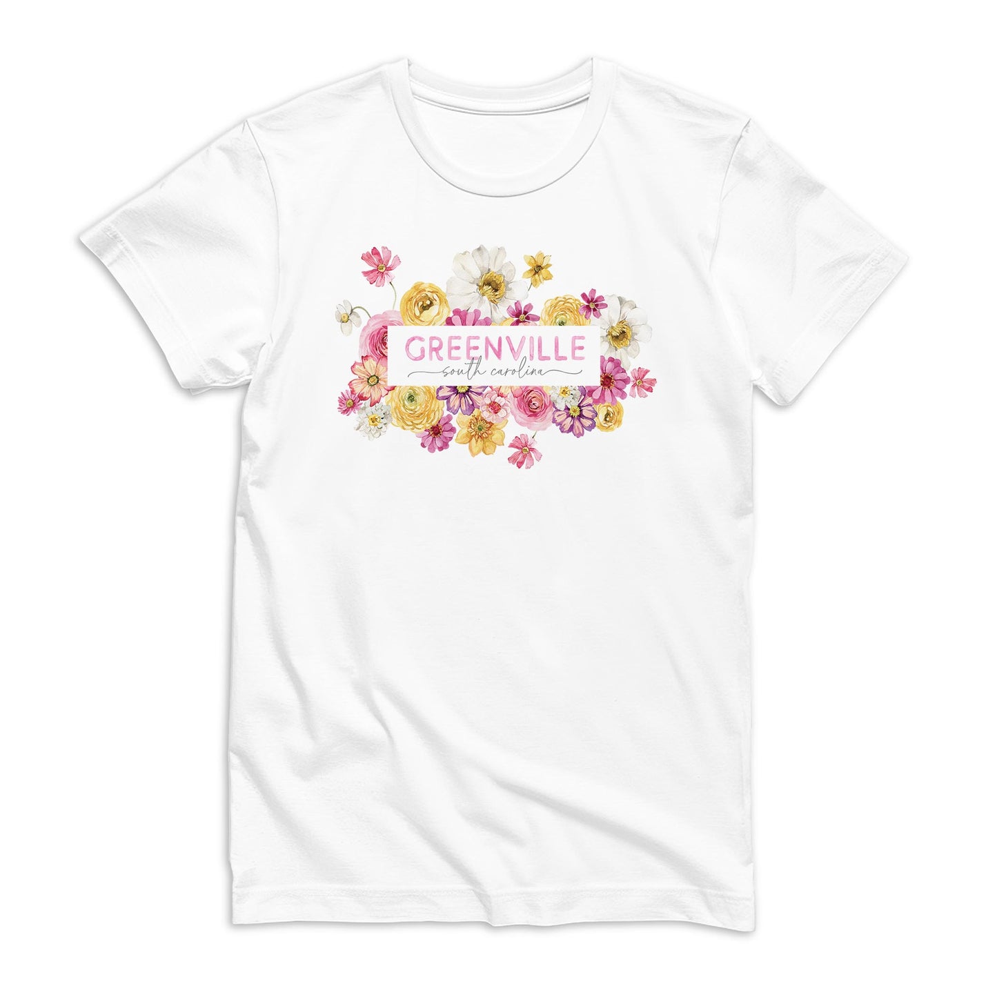 Bella Canvas T-Shirt White-Love+Local Fantasy Garden -0